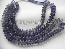 Iolite Far Micro Faceted Roundelle Shape Beads